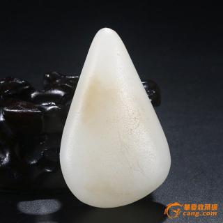 65.3g和田玉白玉籽料 精雕 佛引福来挂件
