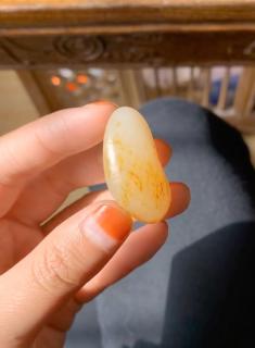 精美的新疆和田玉💎漂亮的洒金皮籽料原石吊坠🍀 可包金可直接佩