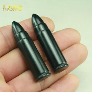 新疆和田玉青玉子弹头吊坠青墨玉石玉器战狼竹节挂件直播货源批发