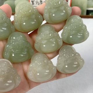 真品和田玉弥勒佛吊坠女玉佛头玉坠项炼小佛公玉石玉佩 30